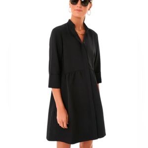 Tuckernuck Black Stretch Crepe Royal Shirt Dress Size XS Button Up